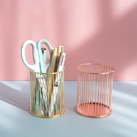 Round Stationery Holder Shiny