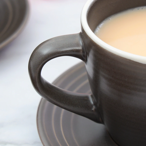 12Pcs Classic Glazed Chocolate Expressive Ceramic Cup Set