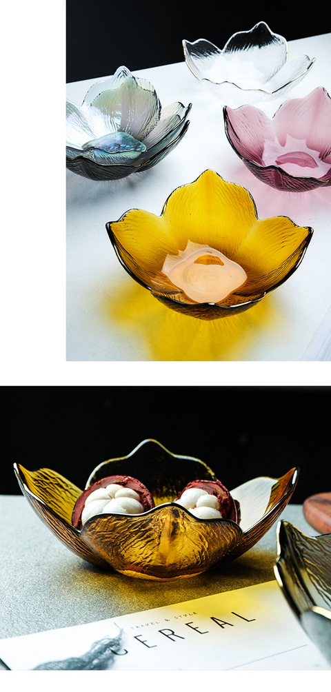 Asiatic Lily Glass Serving Bowl