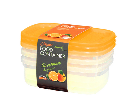 3Pcs Plastic Food Containers