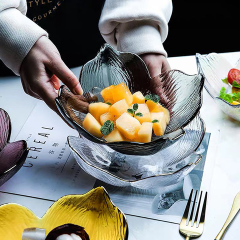 Asiatic Lily Glass Serving Bowl