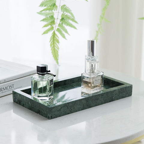 Dark Green Marble Tray