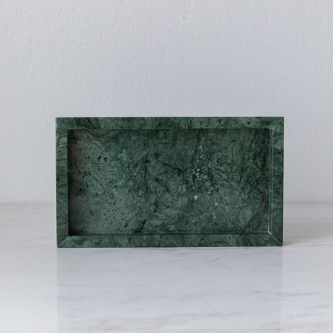 Dark Green Marble Tray