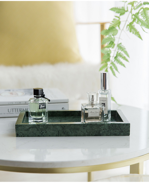 Dark Green Marble Tray