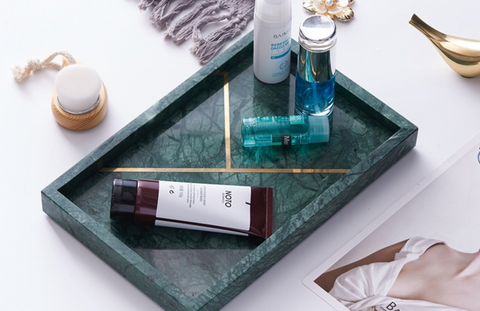 Dark Green Marble Tray