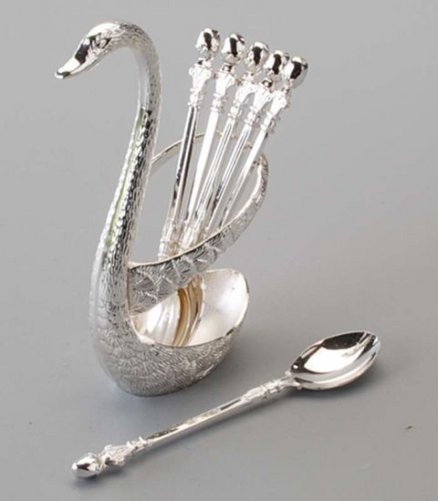 Stainless Steel Swan Folk Set