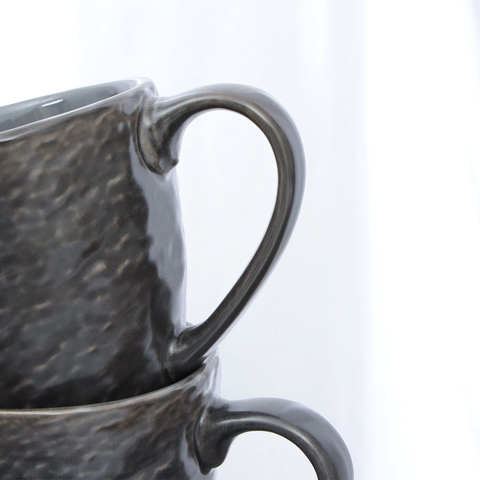 12Pcs Charcoal Stone Lan Assorted Cup Set