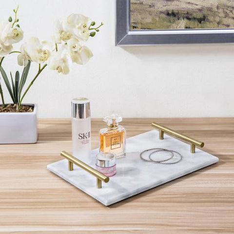 Natural Rectangular Marble Tray
