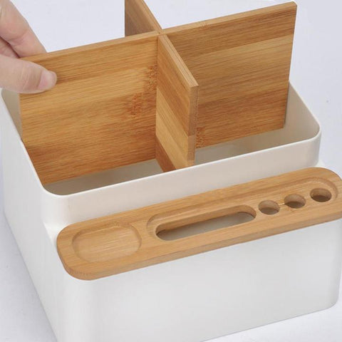 Multi Functional Bamboo Made  Storage Box