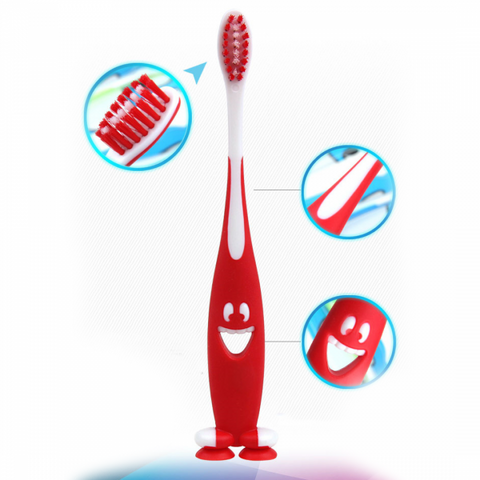 3Pcs Smiley Soft Bristles Kids Tooth Brush