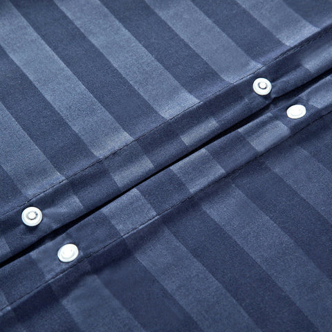 Luxury Stripe Comforter Set-Blue