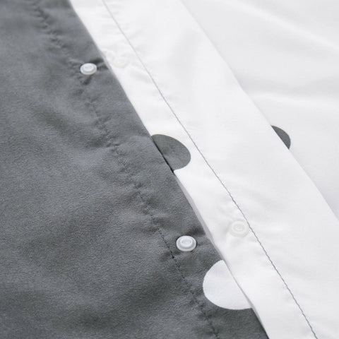 White Polka Dot Cotton Satin Duvet Cover Set