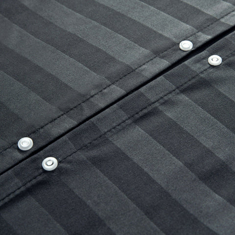 Luxury Stripe Comforter Set-Black