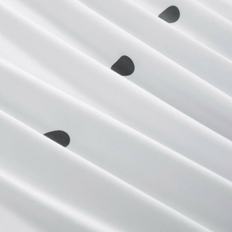 White Polka Dot Cotton Satin Duvet Cover Set