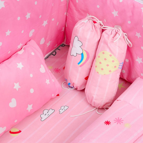 Dreaming pink  Baby Cot Bedding Set Pompous Infant And Toddler