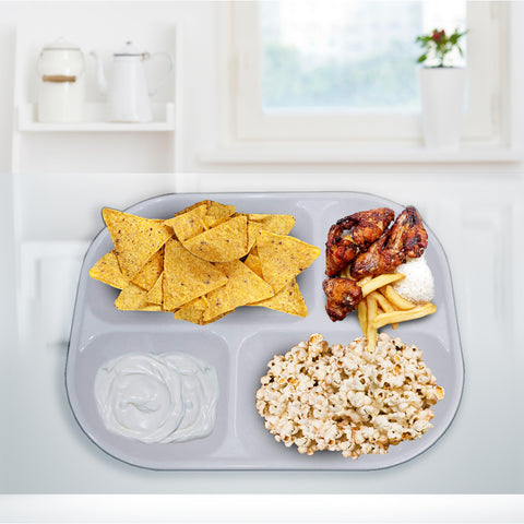 White Splitted Melamine Tray